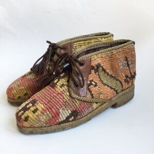Dita Emmet Handmade Woven Kilim Turkey Ethnic Boho Ankle Boots